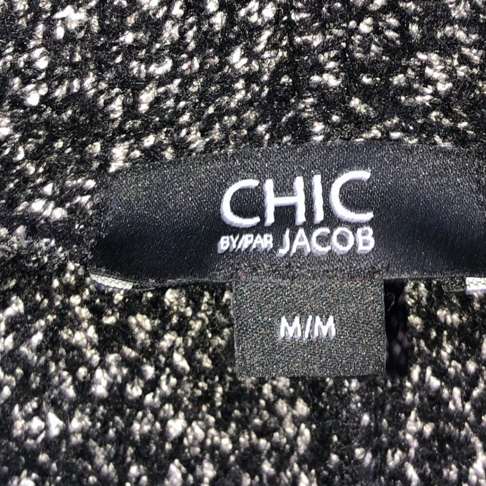 Like New - CHIC By Jacob Herringbone Belted Wrap Coat Size M - Picture 12 of 17